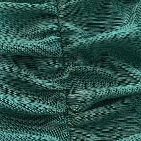 Amazon women's elegant puff sleeve, Square neck, XXL mesh bodycon mini dress - Picture 10 of 10